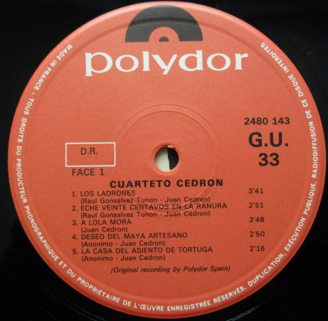 Cuarteto Cedron - De Argentina | Polydor (2480 143) - 3