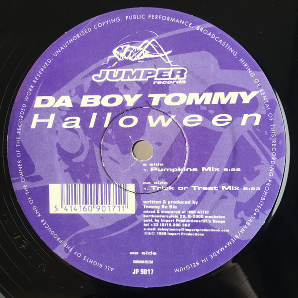 Da Boy Tommy - Halloween | Jumper Records (JP 9017)