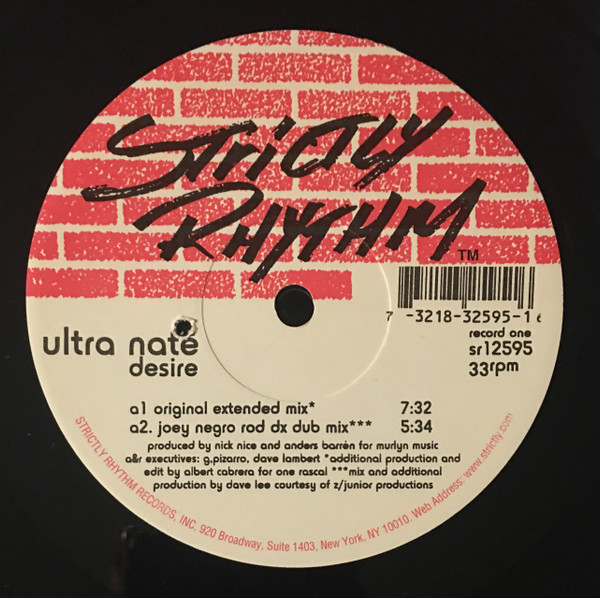 Ultra Naté - Desire | Strictly Rhythm (sr 12595) - 3