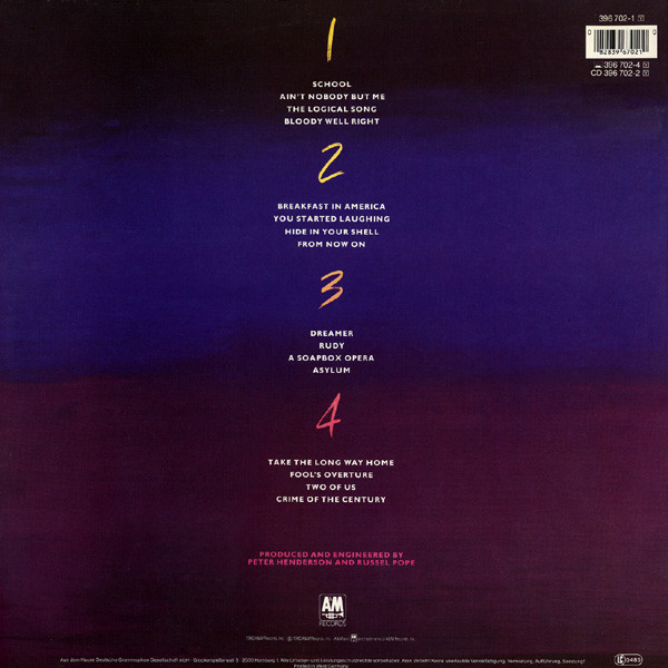 Supertramp - Paris | A&M Records (396 702-1) - 4