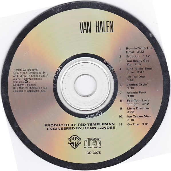 Van Halen - Van Halen | Warner Bros. Records (CD 3075) - 3