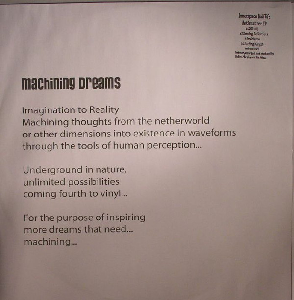 Innerspace Halflife - Antimatter EP | Machining Dreams (mdreams015)