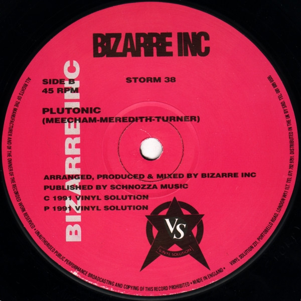 Bizarre Inc - Playing With Knives / Plutonic | Vinyl Solution (STORM 38) - 4