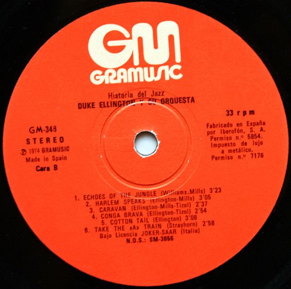 Duke Ellington - Duke Ellington Y Su Orquesta | Gramusic (GM-348) - 4