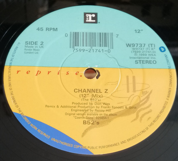 The B-52's - Channel Z | Reprise Records (W9737T) - 4
