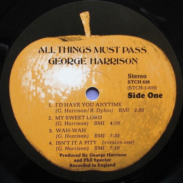 George Harrison - All Things Must Pass | Apple Records (STCH 639) - 2