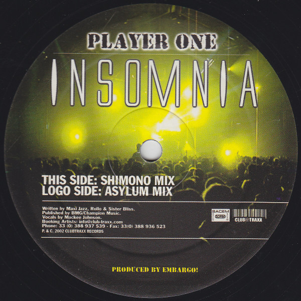 Player One - Insomnia | Clubtraxx Records (010) - 2