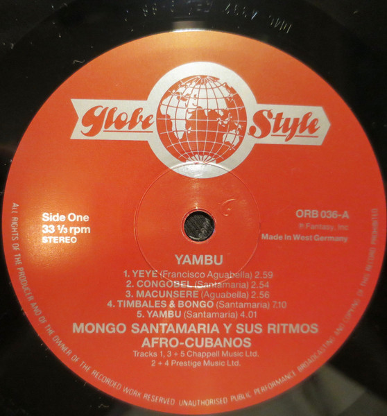 Mongo Santamaria Y Sus Ritmos Afro-Cubanos - Yambu | Globe Style (ORB 036) - 3