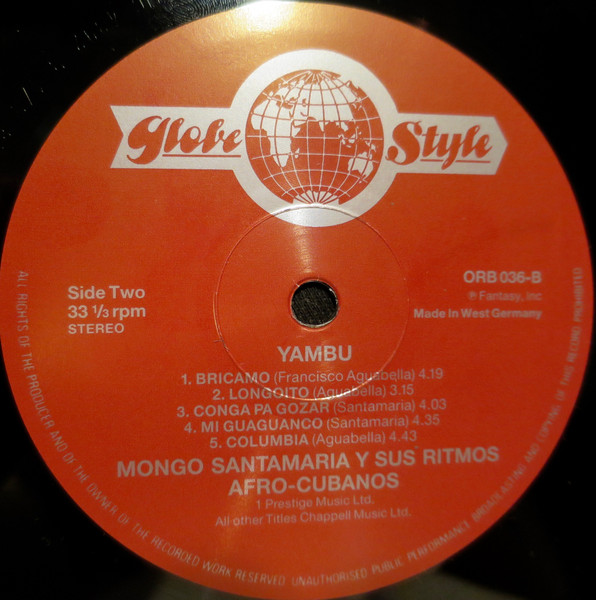 Mongo Santamaria Y Sus Ritmos Afro-Cubanos - Yambu | Globe Style (ORB 036) - 4