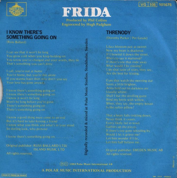 Frida - I Know There's Something Going On / Threnody | Vogue (101675) - 2