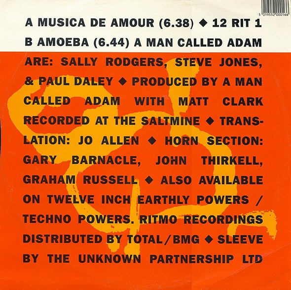 A Man Called Adam - Musica De Amor | Ritmo Recordings (12 RIT 1) - 2