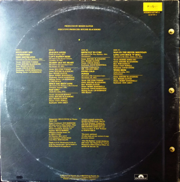 Rainbow - Finyl Vinyl | Polydor (827 987-1) - 2 Rainbow - Finyl Vinyl | Polydor (827 987-1) - 2