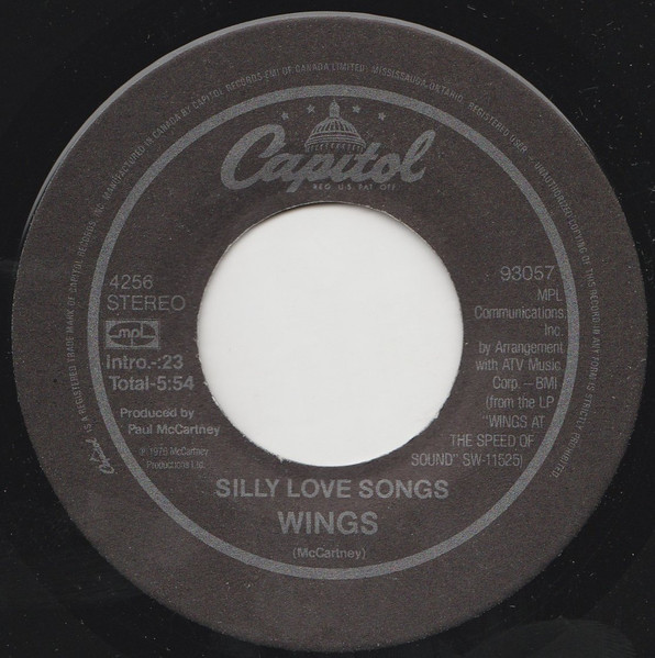Wings - Silly Love Songs | Capitol Records (4256) Wings - Silly Love Songs | Capitol Records (4256)