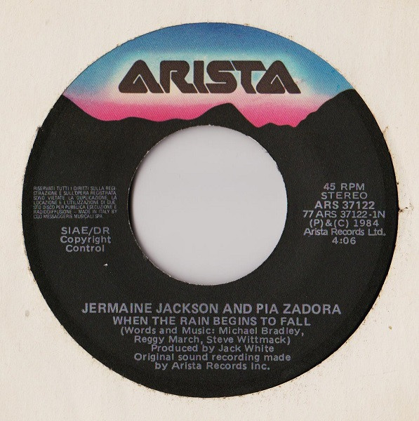 Jermaine Jackson , Pia Zadora - When The Rain Begins To Fall | Arista (ARS 37122) - 3 Jermaine Jackson , Pia Zadora - When The Rain Begins To Fall | Arista (ARS 37122) - 3