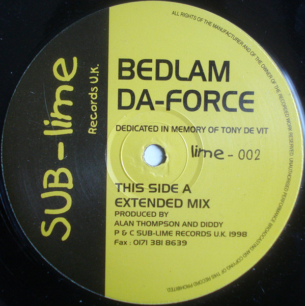 Bedlam - Da-Force | SUB-lime Records U.K. (lime-002) - main