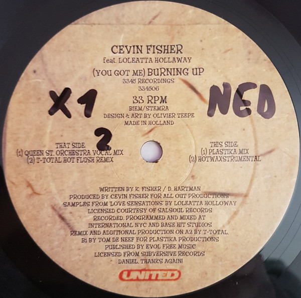 Cevin Fisher Feat. Loleatta Holloway - (You Got Me) Burning Up | 3345 Recordings (334506) - 3