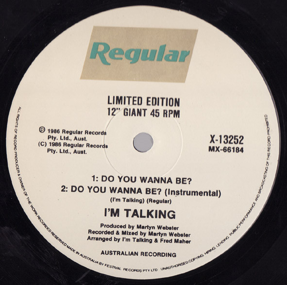 I'm Talking - Do You Wanna Be? | Regular Records (X 13252) - 4