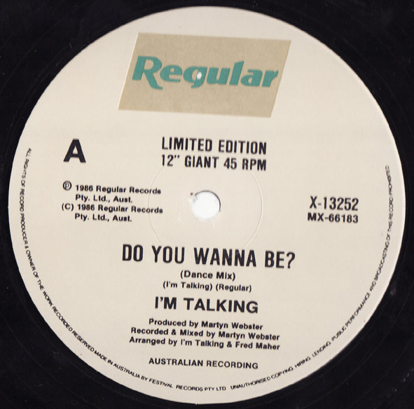 I'm Talking - Do You Wanna Be? | Regular Records (X 13252) - 3