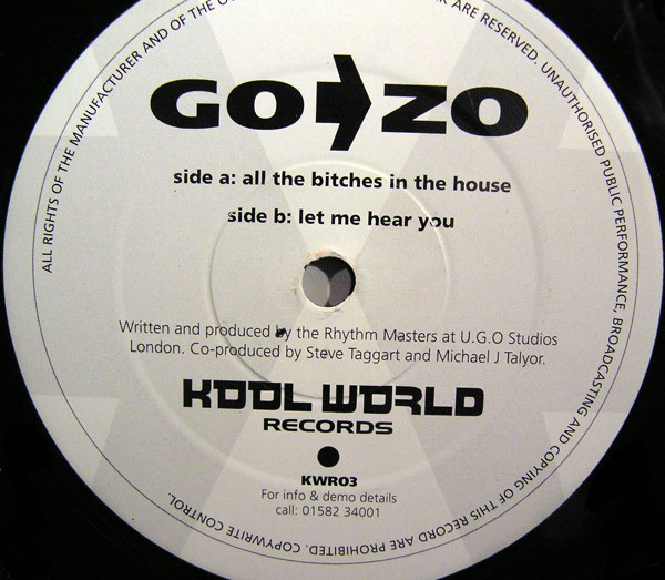Go > Zo - All The Bitches In The House | Kool World Records (KWR 03)