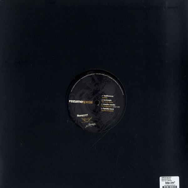 Various - Rezume Special | Rezonant (REZ001V) - main