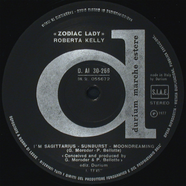 Roberta Kelly - Zodiac Lady | Durium Marche Estere (D. AI 30-266) - 4