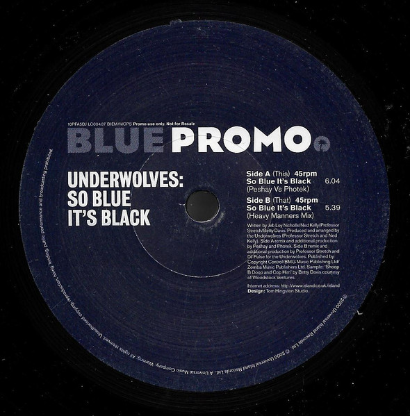 The Underwolves - So Blue It's Black | Blue (Island) (10PFA5DJ) - main