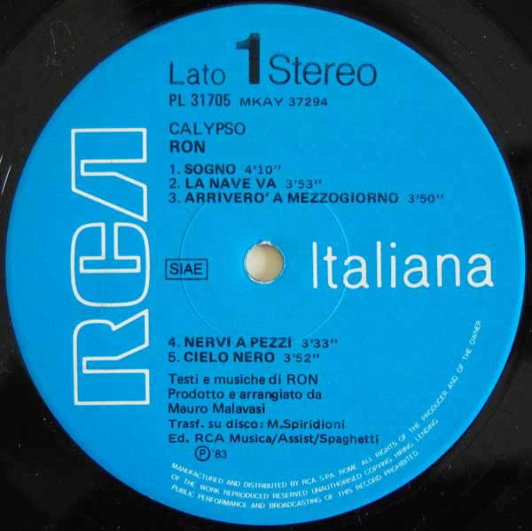 Ron - Calypso | RCA (PL 31705) - 2