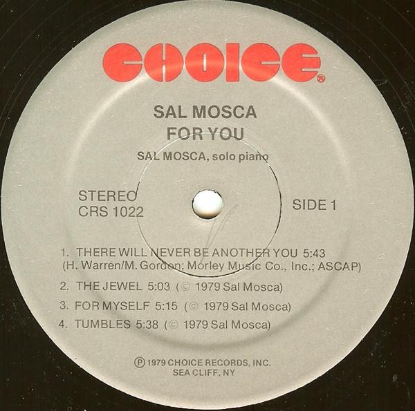 Sal Mosca - For You | Choice (CRS-1022) - 3 Sal Mosca - For You | Choice (CRS-1022) - 3
