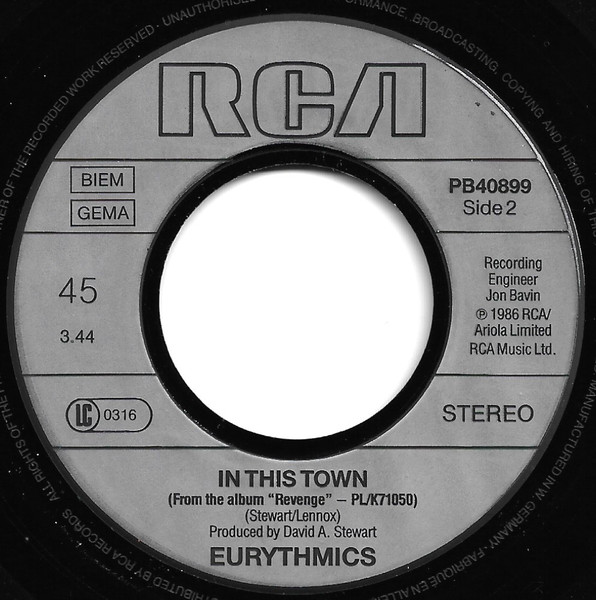 Eurythmics - Thorn In My Side | RCA (PB40899) - 4