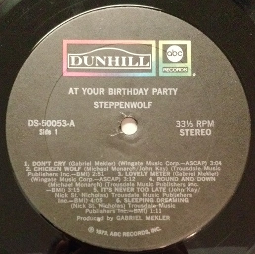 Steppenwolf - At Your Birthday Party | Dunhill (DSX-50053) - 4 Steppenwolf - At Your Birthday Party | Dunhill (DSX-50053) - 4