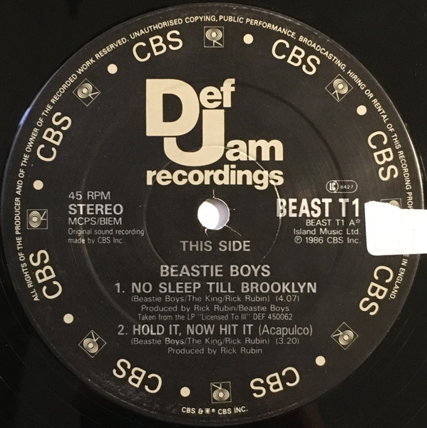 Beastie Boys - No Sleep Till Brooklyn | Def Jam Recordings (BEAST T1) - 3