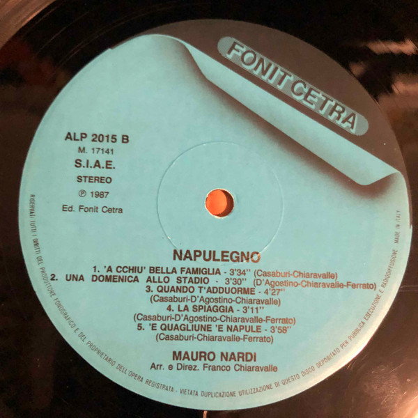 Mauro Nardi - Napulegno | Fonit Cetra (ALP 2015) - 3