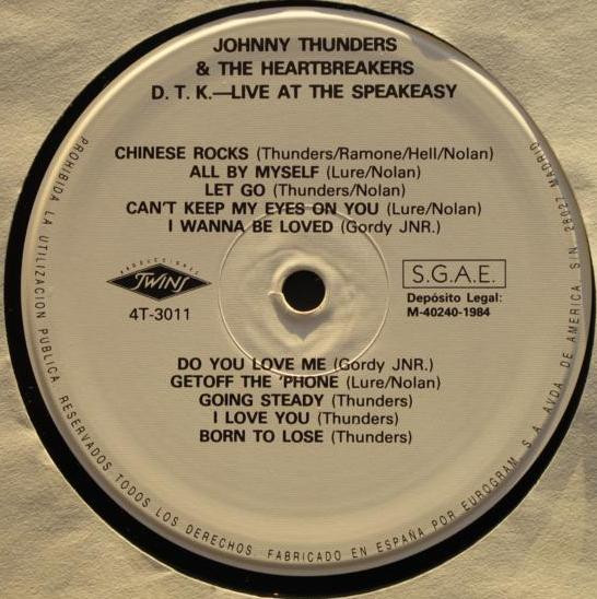 The Heartbreakers - Down To Kill (Live At The Speakeasy) | Producciones Twins (4T-3011-01) - 3