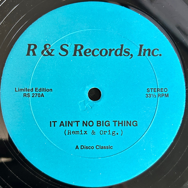 Donna McGhee / General Johnson - It Ain't No Big Thing / Can't Nobody Love Me Like You Do | R & S Records, Inc. (RS 270)