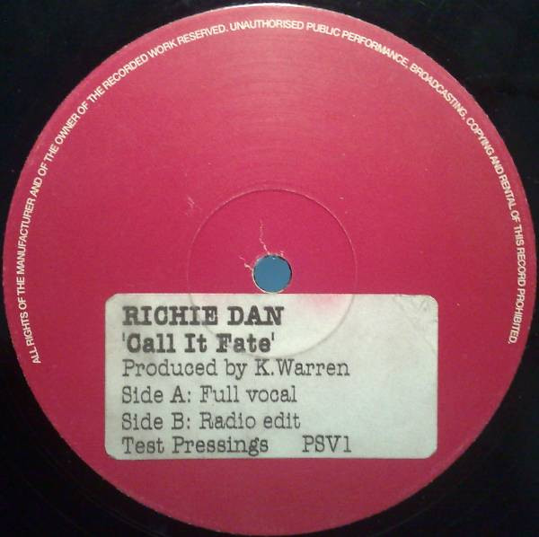 Richie Dan - Call It Fate | Pure Silk Records (PSV001)