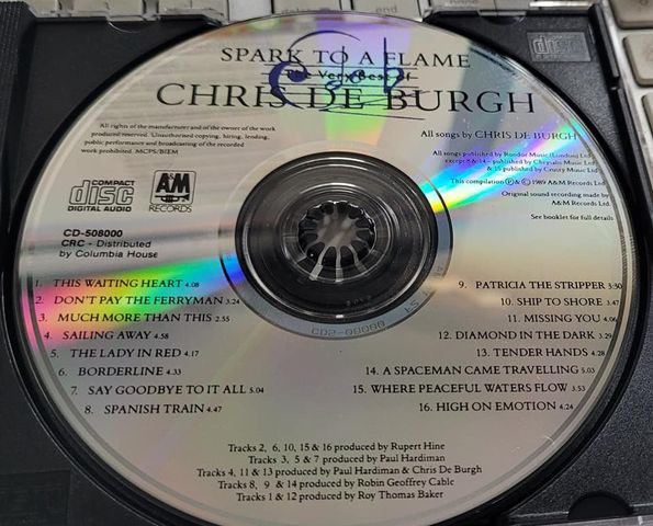 Chris de Burgh - Spark To A Flame (The Very Best Of Chris de Burgh) | A&M Records (CD 508000) - 3 Chris de Burgh - Spark To A Flame (The Very Best Of Chris de Burgh) | A&M Records (CD 508000) - 3