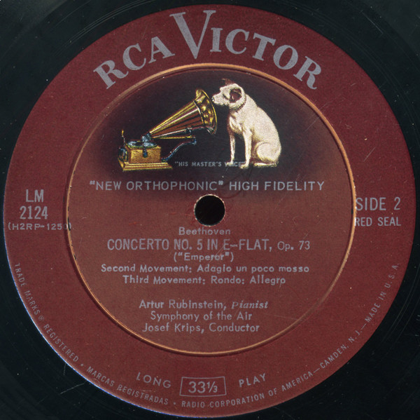 Ludwig van Beethoven , Arthur Rubinstein , Josef Krips , Symphony Of The Air - Concerto No. 5 (Emperor) | RCA Victor Red Seal (LM-2124) - 4 Ludwig van Beethoven , Arthur Rubinstein , Josef Krips , Symphony Of The Air - Concerto No. 5 (Emperor) | RCA Victor Red Seal (LM-2124) - 4