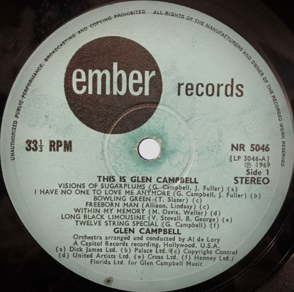 Glen Campbell - This Is Glen Campbell | Ember Records (NR 5046) - 4