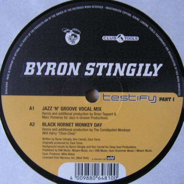 Byron Stingily - Testify (Part 1) | Club Tools (006481-0 CLU) - 2