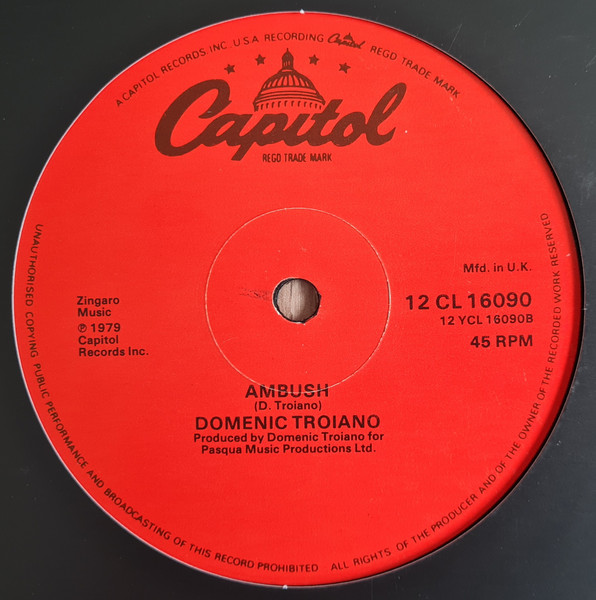 Domenic Troiano - We All Need Love | Capitol Records (12CL 16090) - 4