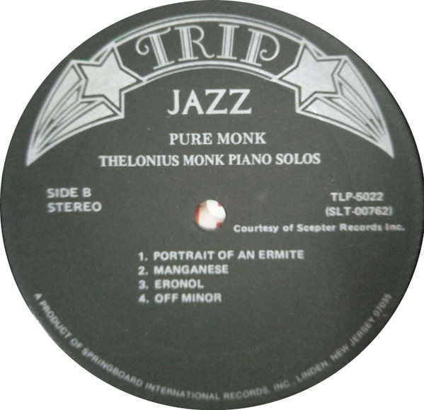 Thelonious Monk - Pure Monk: Thelonius Monk Piano Solos | TRIP (TLP-5022) - 4