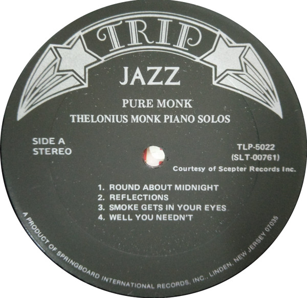 Thelonious Monk - Pure Monk: Thelonius Monk Piano Solos | TRIP (TLP-5022) - 3