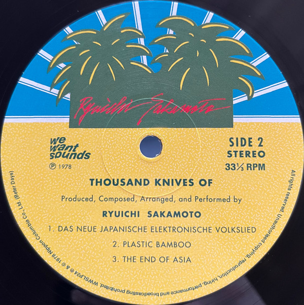Ryuichi Sakamoto - Thousand Knives Of | Wewantsounds (WWSLP24) - 2