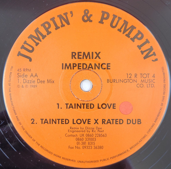 Impedance - Tainted Love (Remix) | Jumpin' & Pumpin' (12 R TOT 4) - 3
