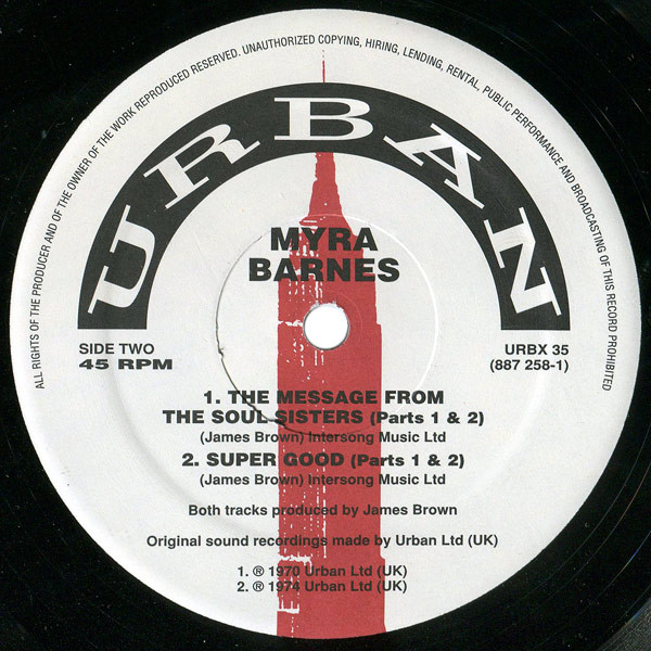 Marva Whitney / Myra Barnes - It's My Thing / The Message From The Soul Sisters | Urban (URBX 35) - 2