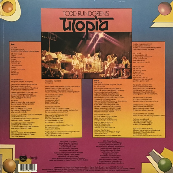 Utopia - Todd Rundgren's Utopia | Rhino Records (RCV1 70865) - 3
