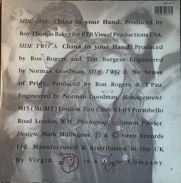 T'Pau - China In Your Hand | Siren (SRN 64-12) - 2 T'Pau - China In Your Hand | Siren (SRN 64-12) - 2