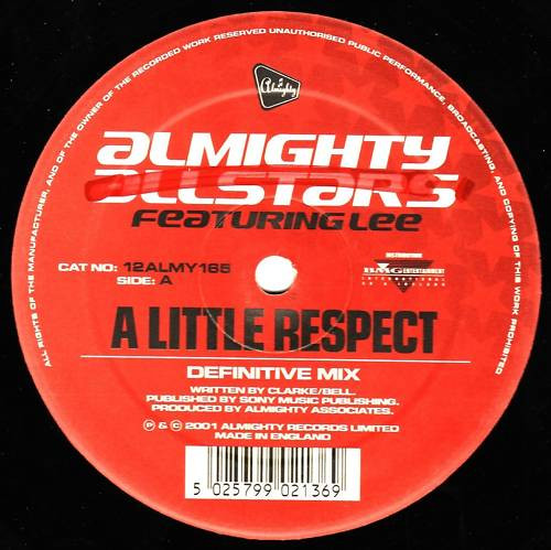 Almighty Allstars Featuring Lee - A Little Respect | Almighty Records (12ALMY165)