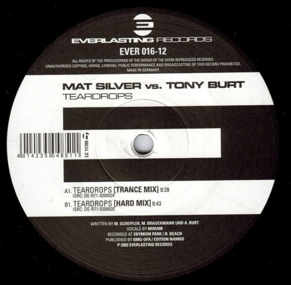 Mat Silver vs. Tony Burt - Teardrops | Everlasting Records (EVER 016-12)