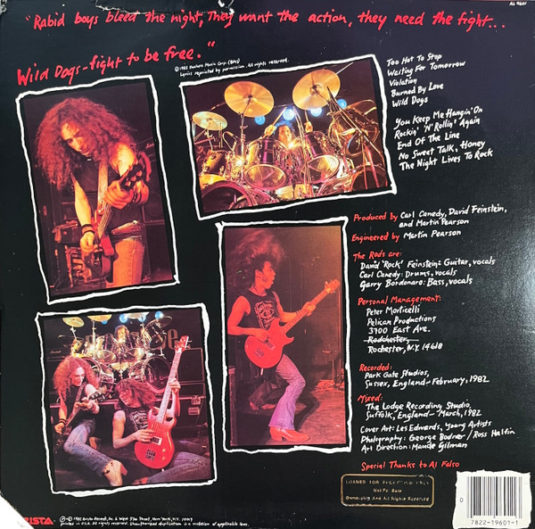 The Rods - Wild Dogs | Arista (AL 9601) - 2 The Rods - Wild Dogs | Arista (AL 9601) - 2